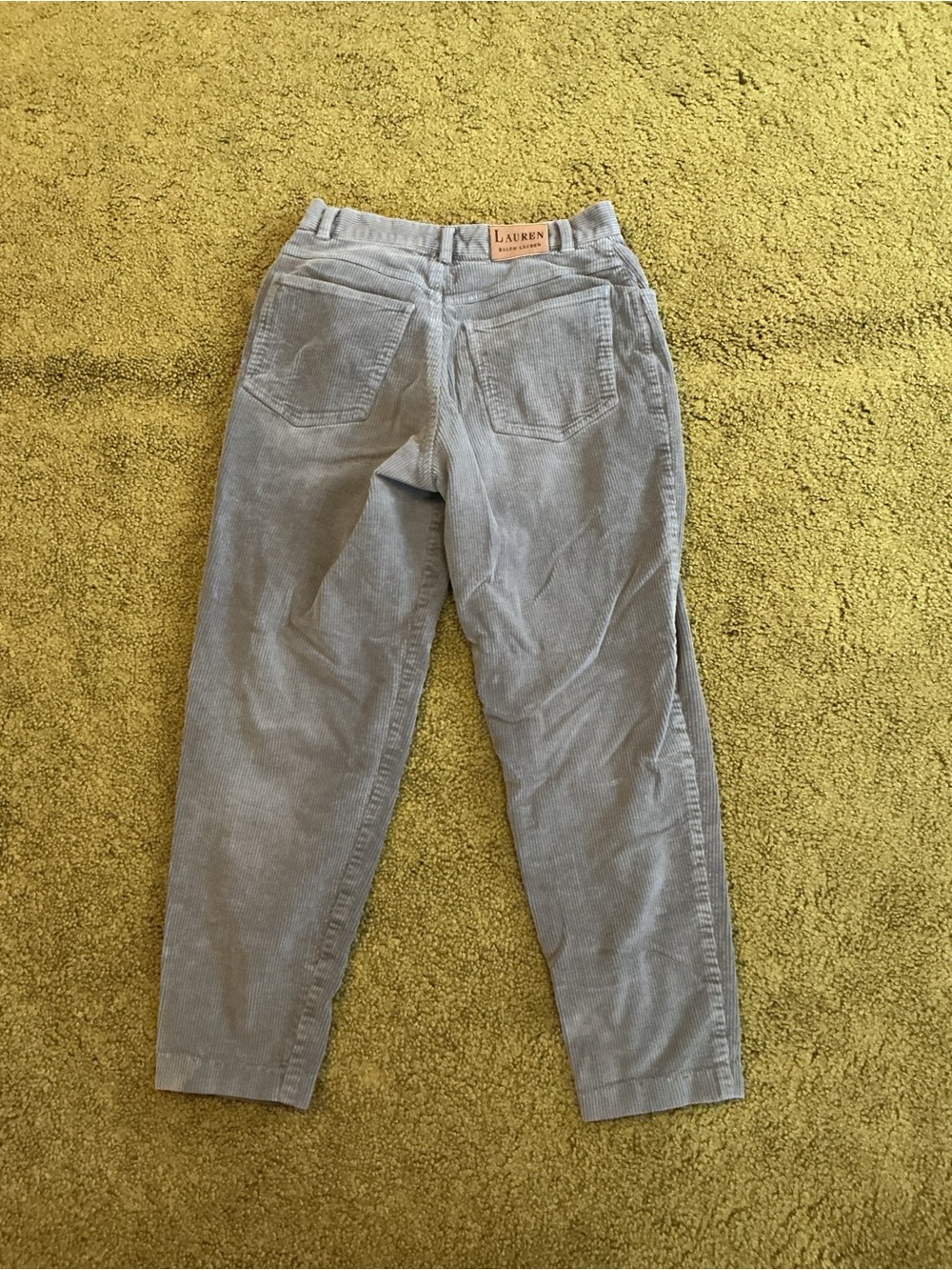 Lauren Ralph Lauren Green Corduroy Tapered Pants